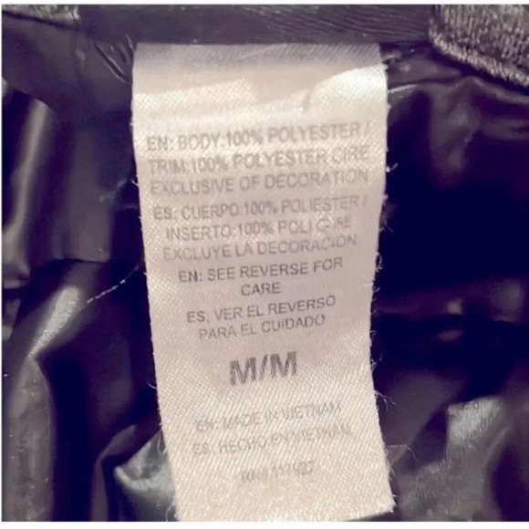 REEBOK FULL ZIP MOCK NECK QUILTED FLEECE LINED BLACK/ GREY ATHLETIC JACKET SMALL - Picture 4 of 13